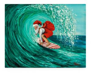 Surfing Santa 